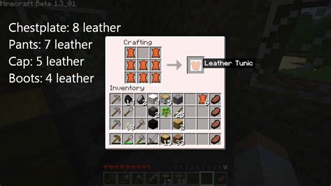 Recipe For Leather Tunic In Minecraft - Subarubaruk