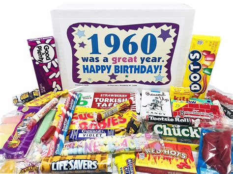 Woodstock Candy ~ 1960 60th Birthday Gift Box Nostalgic Retro Candy Mix ...