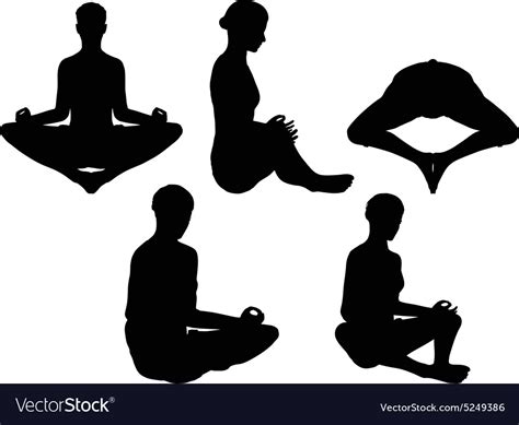 Yoga pose isolated on white background Royalty Free Vector