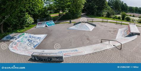 Skate park with ramps stock image. Image of pipe, street - 25862381