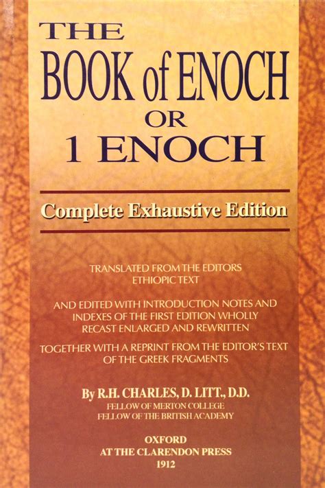 The Book Of Enoch (Enoch l) R.H. Charles Translation Complete Exhaustive 450 pag