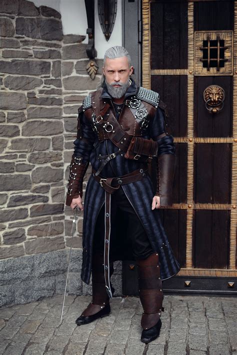 Geralt of Rivia Witcher Cosplay Kostüm Videospiel Outfit | Etsy