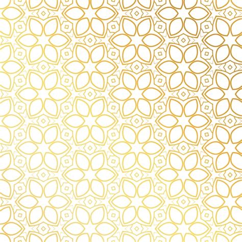 Free Vector | Golden pattern with floral shapes