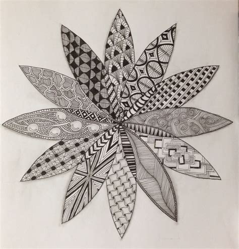 Flower Zentangle Patterns