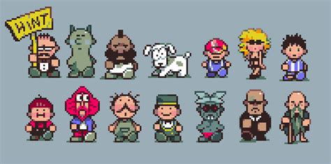 Earthbound sprites by OCEANSCENTED on DeviantArt