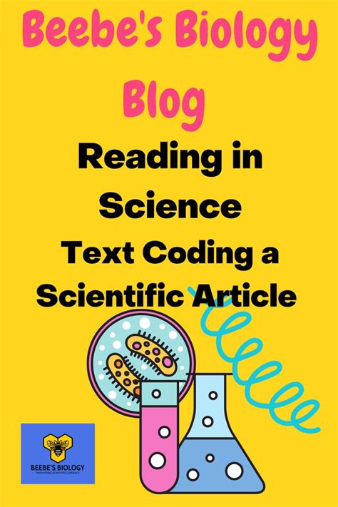 Reading in Science Text Coding a Scientific Article | Science text ...