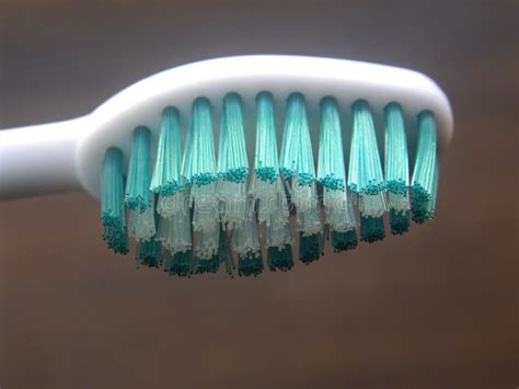 Close Up of Toothbrush with Blue Bristles Stock Image - Image of cleaning, hygiene: 127922349