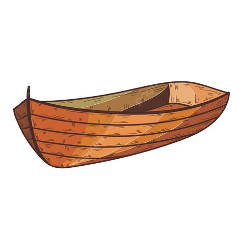 Wooden Boat Clipart Vector, Sea Coffee Wooden Boat Illustration, Steamship, Wooden Boat, Birch ...