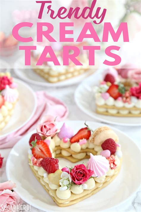 Cream Tarts with White Chocolate Frosting - SugarHero