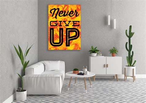 Never Give Up - Buy Canvas Wall Art Painting Online Dubai, UAE - e ...