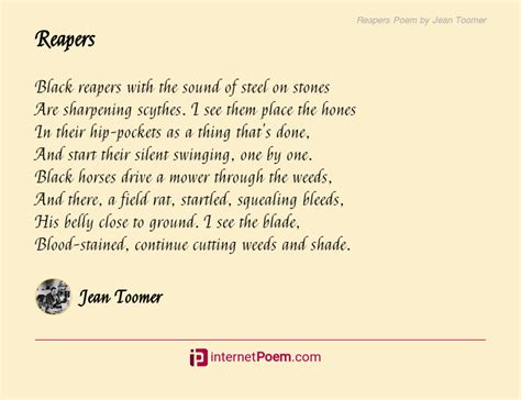 Reapers Poem by Jean Toomer