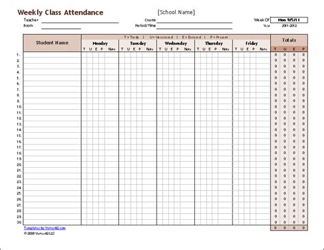 Free Attendance Tracking Templates and Forms