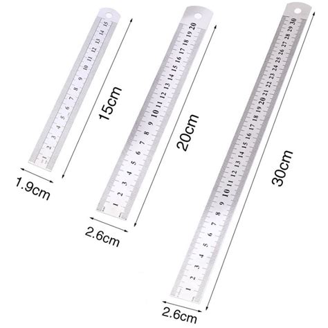 15 Cm Ruler 30 Cm Ruler Stainless Steel Ruler Student Stationery Office ...