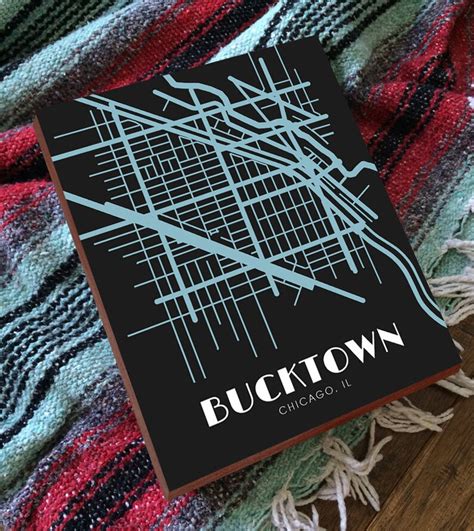 Bucktown Chicago Map Art | Etsy