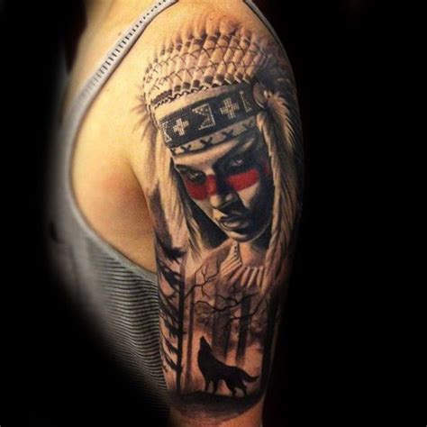 27++ Best Native american wolf tattoo sleeve ideas