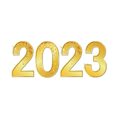 Golden New Year 2023 Logo Type, Happy New Year, 2023, Golden PNG and ...