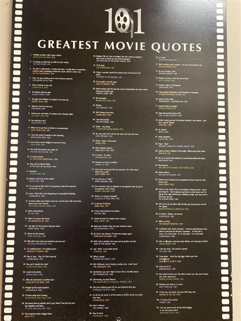 This poster of the greatest 101 movie quotes : r/mildlyinteresting