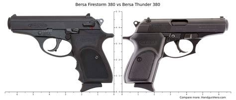 Bersa Firestorm 380 vs Bersa Thunder 380 size comparison | Handgun Hero