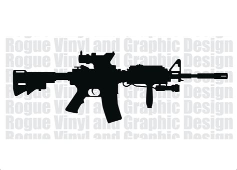 AR-15 Decal / Sticker Very Detailed AR15 M-16 M16 2nd - Etsy