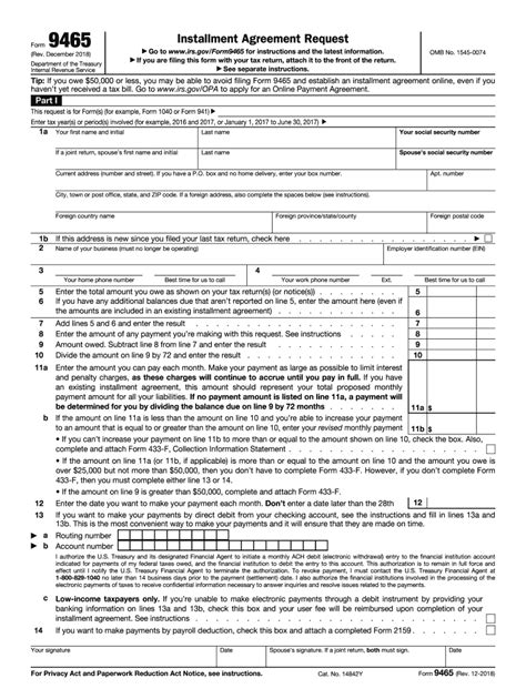 2018-2020 Form IRS 9465 Fill Online, Printable, Fillable, Blank - PDFfiller