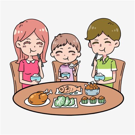 Eating Together PNG Image, A Family Of Three Eating Together, Family ...