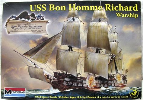 Monogram 1/124 Bonhomme Richard John Paul Jones Ship - (ex Aurora), 85-0388