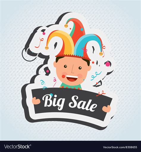 Jester carnival design Royalty Free Vector Image