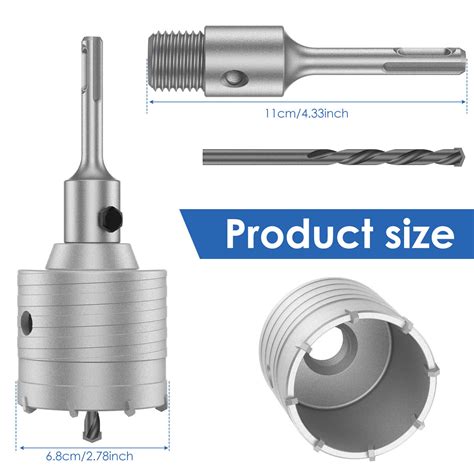 Hollow Drill Bit with 110mm SDS Plus Adapter Centering Drill Bit Hole Saw↟Hollow | eBay