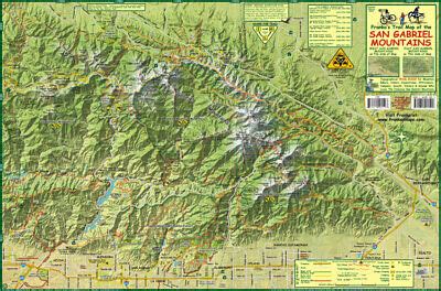 San Gabriel Mountains California Trail Map Poster 852661262279 | eBay