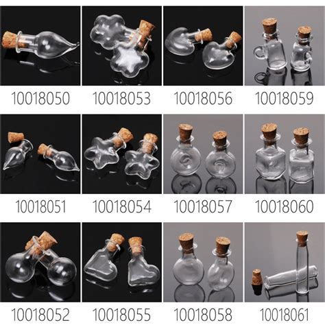 10PCS Tiny Glass Bottles Small Glass Bottles Empty Small Bottles Wholesale, Tiny Bottles With ...