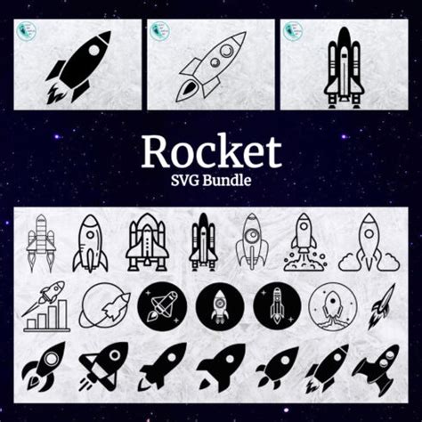 Rocket SVG Bundle, Space Rocket Svg, Spaceship Svg – MasterBundles