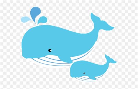 Baby Whale Clipart - Whale And Baby Clipart - Free Transparent PNG ...