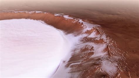 Flight Over Korolev Crater on Mars - YouTube