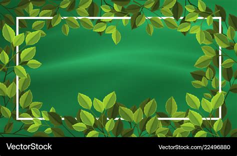 Green leaf border template Royalty Free Vector Image