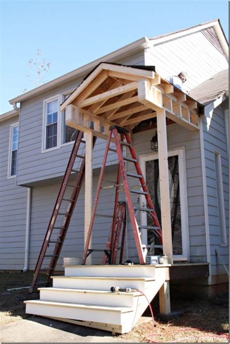 Building a Front Portico | Portico, Pergola, House exterior