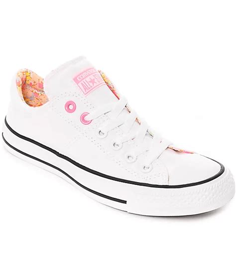 Converse CTAS Madison White & Pink Shoes | Zumiez