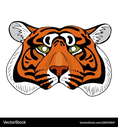 Tiger mask Royalty Free Vector Image - VectorStock