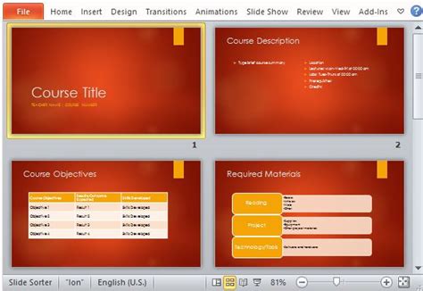 Academic Course Overview PowerPoint Template