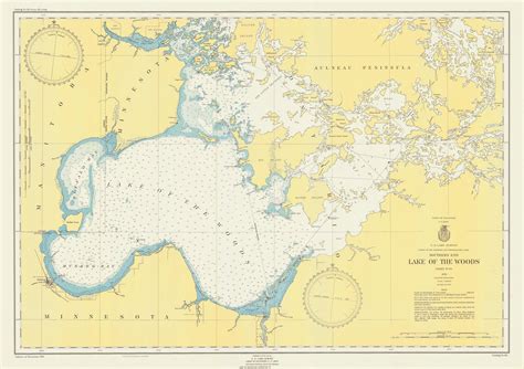 Lake of the Woods Map - 1951 | Wood map, Historical maps, Nautical map