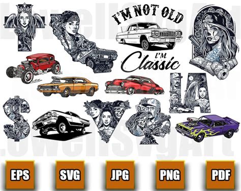 Lowrider Svg Lowrider Vector Lowrider Cutfile Lowrider - Etsy México