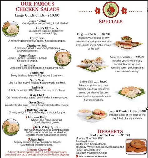 Chicken Salad Chick Menu, Menu for Chicken Salad Chick, North Fort Worth, Fort Worth ...