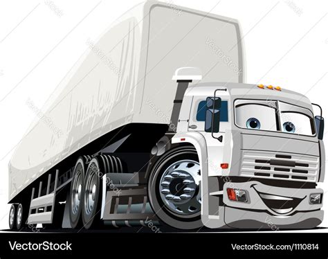 Cartoon Semi Truck Royalty Free Vector Image - VectorStock