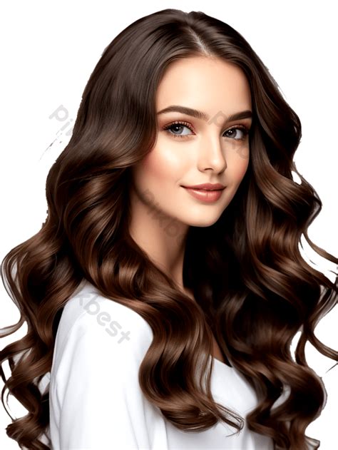 Beautiful Girl With Long And Shiny Wavy Hair PNG Images | PNG Free ...