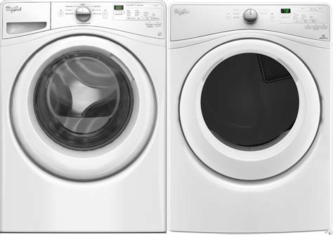 Whirlpool WPWADREW575 Side-by-Side Washer & Dryer Set with Front Load Washer and Electric Dryer ...