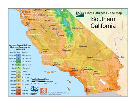 State Maps Of Usda Plant Hardiness Zones - California Hardiness Zone Map - Printable Maps