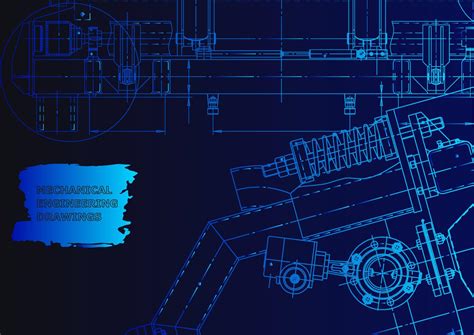 Sketch. Vector engineering illustration. Computer aided design systems ...