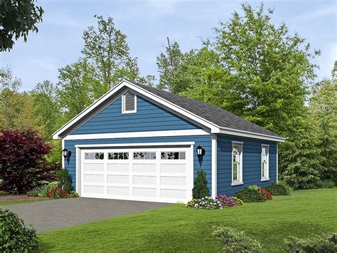 2-Car Detached Garage Plan with Over-Sized Garage Door - 68470VR ...