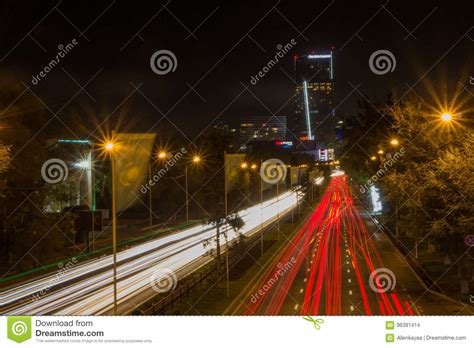 ALMATY, KAZAKHSTAN - MAY 6: Almaty City Night View, Al-Farabi Av ...