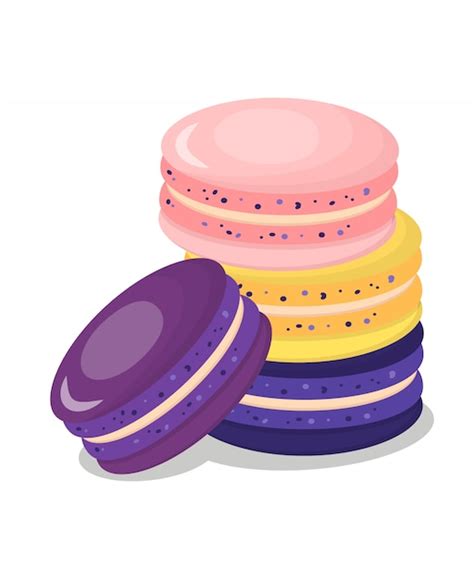 Premium Vector | Delicious macaroons cartoon vector illustration