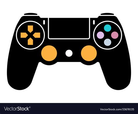 Video game ps4 controller gamepad flat color Vector Image